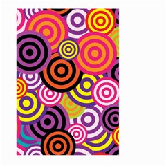 Abstract Circles Background Retro Large Garden Flag (two Sides)