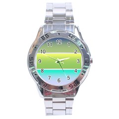 Pattern Banner Background Dot Set Stainless Steel Analogue Watch by Ravend