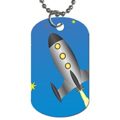 Rocket Spaceship Space Travel Nasa Dog Tag (one Side)
