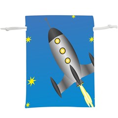 Rocket Spaceship Space Travel Nasa Lightweight Drawstring Pouch (xl) by Ravend