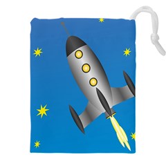 Rocket Spaceship Space Travel Nasa Drawstring Pouch (4xl) by Ravend