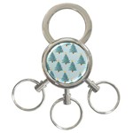 Christmas Trees Time 3-Ring Key Chain Front