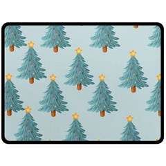 Christmas Trees Time Fleece Blanket (large) by Ravend