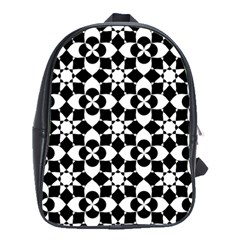 Mosaic Floral Repeat Pattern School Bag (large)