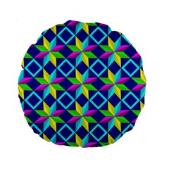 Pattern Star Abstract Background Standard 15  Premium Flano Round Cushions