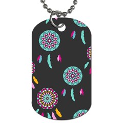 Dreamcatcher Seamless American Dog Tag (one Side)