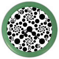 Dot Dots Round Black And White Color Wall Clock