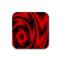 Background Red Color Swirl Rubber Square Coaster (4 Pack)