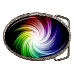 Rainbow Swirl Twirl Belt Buckles