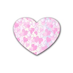 Valentine Background Hearts Bokeh Rubber Coaster (heart)