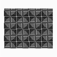 Pattern Op Art Black White Grey Small Glasses Cloth (2 Sides) by Ravend