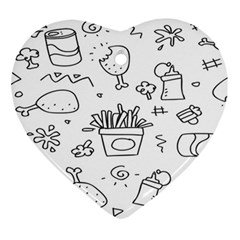 Set Chalk Out Scribble Collection Ornament (heart)