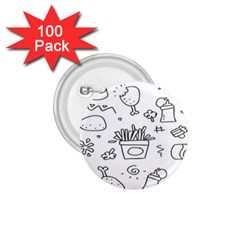 Set Chalk Out Scribble Collection 1 75  Buttons (100 Pack)  by Ravend