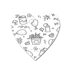 Set Chalk Out Scribble Collection Heart Magnet by Ravend