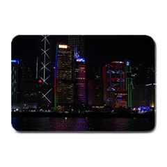 Hong Kong China Asia Skyscraper Plate Mats by Amaryn4rt