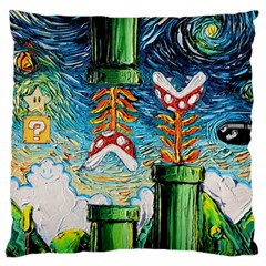 Cartoon Game Games Starry Night Doctor Who Van Gogh Parody Large Cushion Case (two Sides) by Modalart