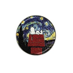 Cartoon Dog House Van Gogh Hat Clip Ball Marker (4 Pack) by Modalart