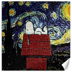 Cartoon Dog House Van Gogh Canvas 12  X 12  by Modalart