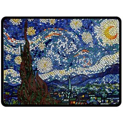Mosaic Art Vincent Van Gogh Starry Night Two Sides Fleece Blanket (large) by Modalart