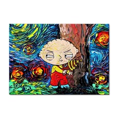 Cartoon Starry Night Vincent Van Gogh Sticker A4 (10 Pack)