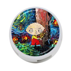 Cartoon Starry Night Vincent Van Gogh 4-port Usb Hub (two Sides) by Modalart