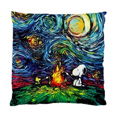 Dog Cartoon Starry Night Print Van Gogh Parody Standard Cushion Case (one Side) by Modalart