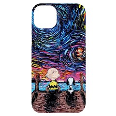 Cartoon Dog Vincent Van Gogh s Starry Night Parody Iphone 14 Plus Black Uv Print Case by Modalart