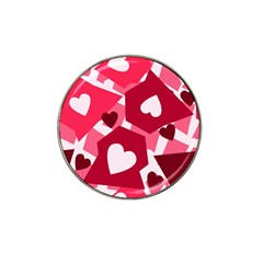 Pink Hearts Pattern Love Shape Hat Clip Ball Marker (10 Pack) by Pakjumat