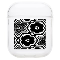 Black And White Pattern Background Structure Soft Tpu Airpods 1/2 Case by Pakjumat