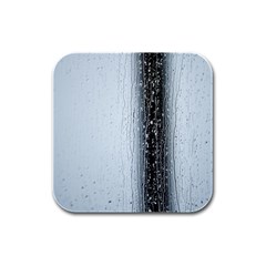 Rain Raindrop Drop Of Water Drip Rubber Square Coaster (4 Pack) by Amaryn4rt