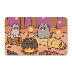Pusheen Cute Fall The Cat Magnet (rectangular) by Modalart