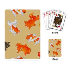 Gold Fish Seamless Pattern Background Playing Cards Single Design (rectangle)