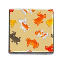 Gold Fish Seamless Pattern Background Memory Card Reader (square 5 Slot)