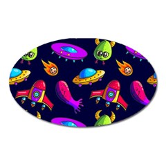 Space Pattern Oval Magnet