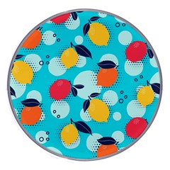 Pop Art Style Citrus Seamless Pattern Wireless Fast Charger(white)