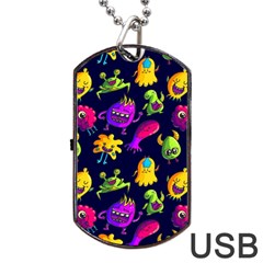 Space Patterns Dog Tag Usb Flash (two Sides)