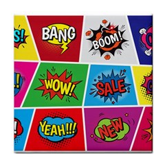 Pop Art Comic Vector Speech Cartoon Bubbles Popart Style With Humor Text Boom Bang Bubbling Expressi Face Towel