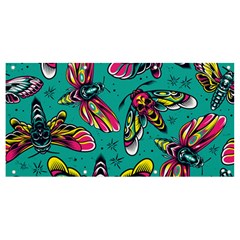 Vintage Colorful Insects Seamless Pattern Banner And Sign 8  X 4 