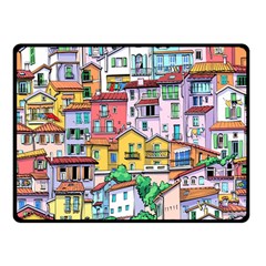 Menton Old Town France Two Sides Fleece Blanket (small)