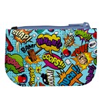 Comic Elements Colorful Seamless Pattern Large Coin Purse Back