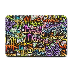 Graffiti Word Seamless Pattern Small Doormat by Bedest