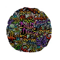 Graffiti Word Seamless Pattern Standard 15  Premium Flano Round Cushions