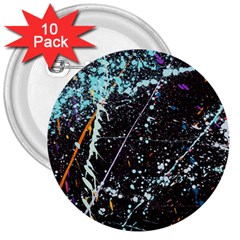 Abstract Colorful Texture 3  Buttons (10 Pack) 