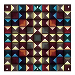 Symmetry Geometric Pattern Texture Banner And Sign 4  X 4  by Pakjumat