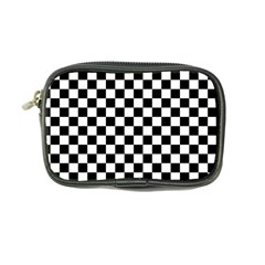 Black White Checker Pattern Checkerboard Coin Purse by Pakjumat