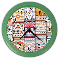 Pattern Texture Multi Colored Variation Color Wall Clock by Pakjumat