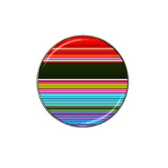 Horizontal Line Colorful Hat Clip Ball Marker (10 Pack) by Pakjumat