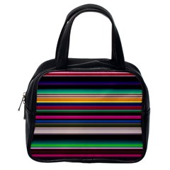 Horizontal Lines Colorful Classic Handbag (one Side) by Pakjumat