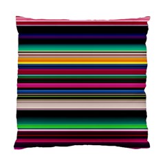 Horizontal Lines Colorful Standard Cushion Case (two Sides) by Pakjumat