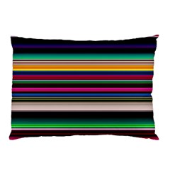 Horizontal Lines Colorful Pillow Case by Pakjumat